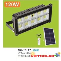 Đèn pha năng lượng mặt trời 120W ánh sáng trắng