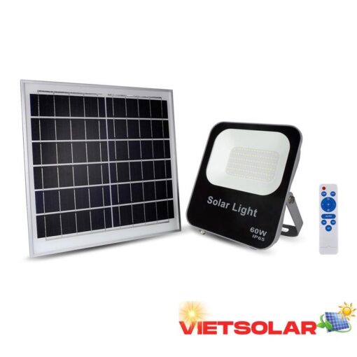 Đèn pha led năng lượng mặt trời KingEco 100W, a.s trắng