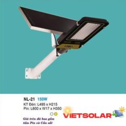 Đèn đường Hufa L495*H215-150W, Pin: L600 x W17 x H350