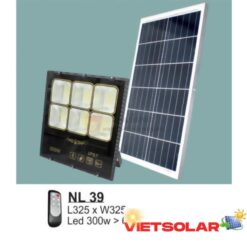 Đèn pha năng lượng Led 300W > 6500K - L325*W325 - có remote