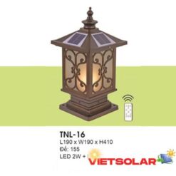 Đèn trụ năng lượng mặt trời L190*W190*H410 - Đế: 155 LED 2W + E27*1 - 3 màu ánh sáng