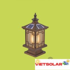 Đèn trụ năng lượng mặt trời L190*W190*H410 - LED 2W + E27*1 - 3 màu ánh sáng