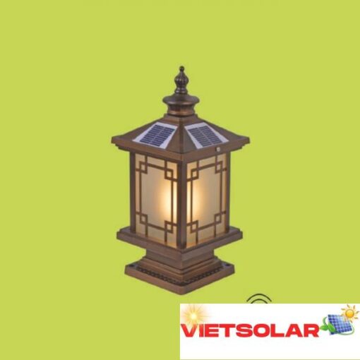 Đèn trụ năng lượng mặt trời L190*W190*H410 - LED 2W + E27*1 - 3 màu ánh sáng