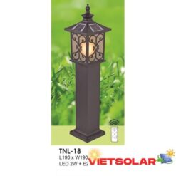 Đèn trụ năng lượng mặt trời L190*W190*H800 - LED 2W + E27*1 - 3 màu ánh sáng