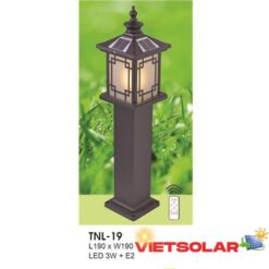 Đèn trụ năng lượng mặt trời L190*W190*H800 - LED 3W + E27*1 - 3 màu ánh sáng