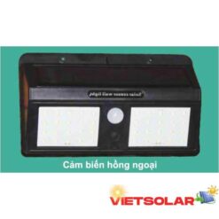 Đèn năng lượng mặt trời led 6W*2, cảm biến hồng ngoại, L190*H95