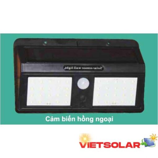Đèn năng lượng mặt trời led 6W*2, cảm biến hồng ngoại, L190*H95