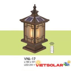 Đèn trụ năng lượng mặt trời L190*W190*H410 - Đế: 155 LED 2W + E27*1 - 3 màu ánh sáng