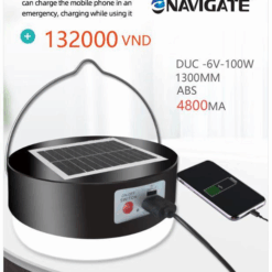 Đèn năng lượng mặt trời 100w dạng sách tay di động Navigate