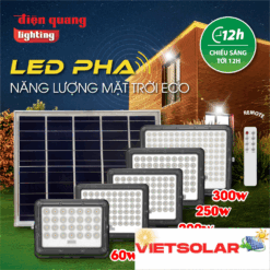 Đèn pha năng lượng mặt trời 150w Điện Quang