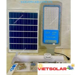 Đèn đường năng lượng mặt trời 400w kiểu bàn chải màu xanh DSY